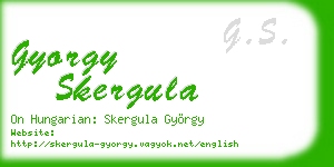 gyorgy skergula business card